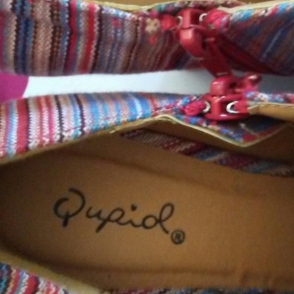 Qupid canvas wedge sandals - size 7 - Picture 3 of 7